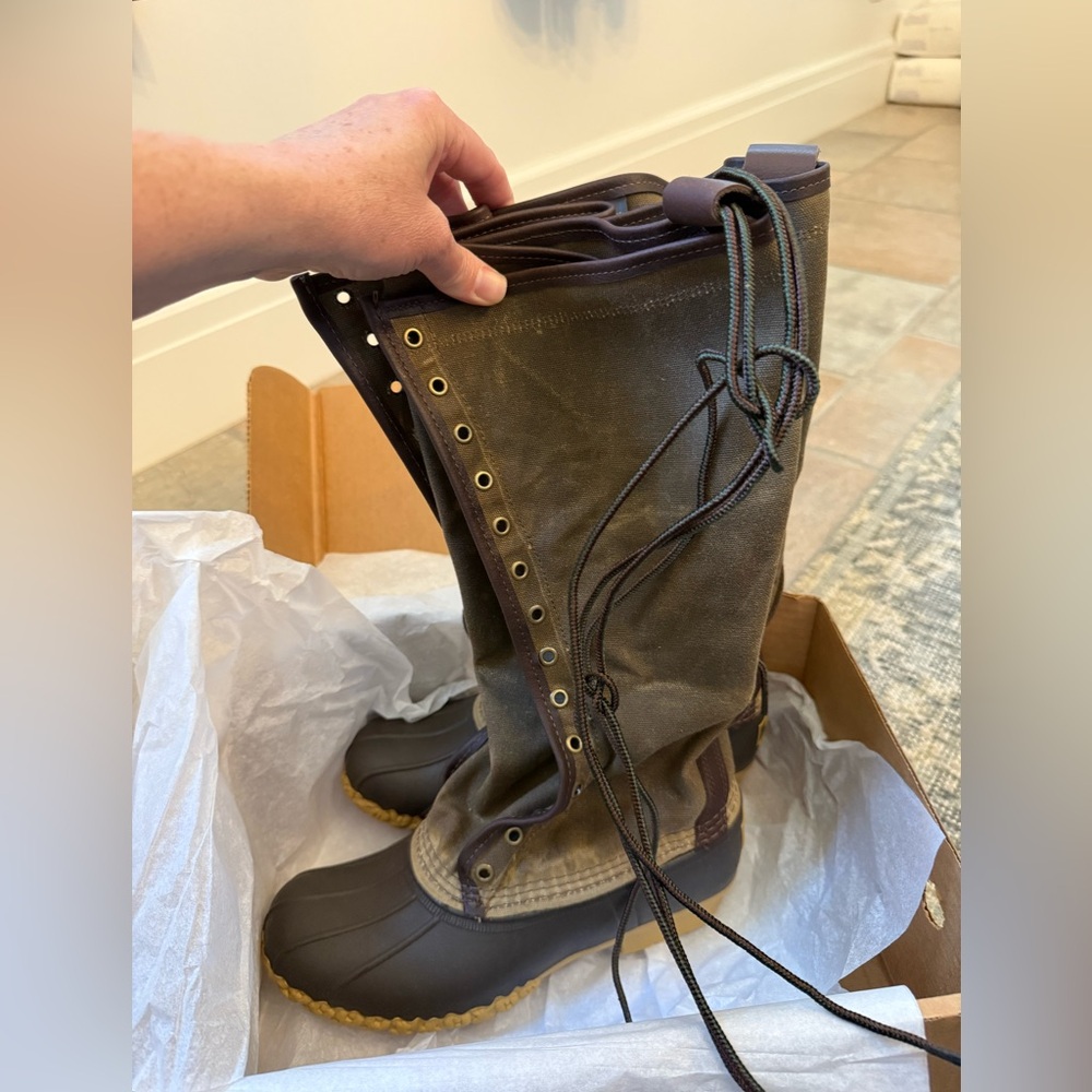 Knee high llbean Brown Duck Boots-NWT